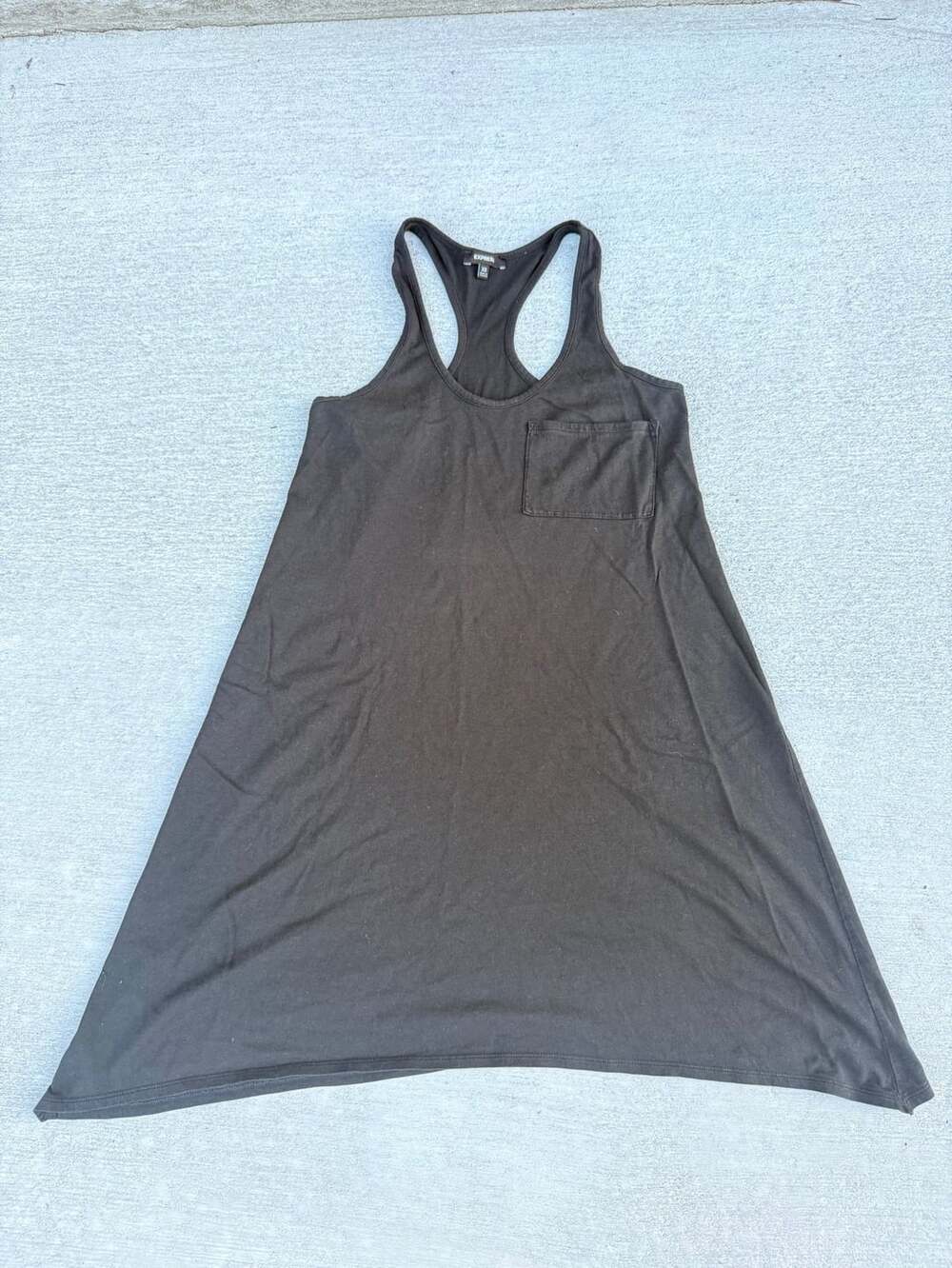 Express Tank Dress Size XS Black Pocket Racerback Flowy
